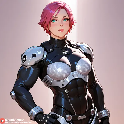 Femboy, Robocop, Pretty face, beauties, Lean and muscular, 1boy