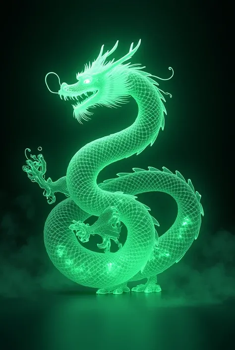 Gren chinese dragon hologram style