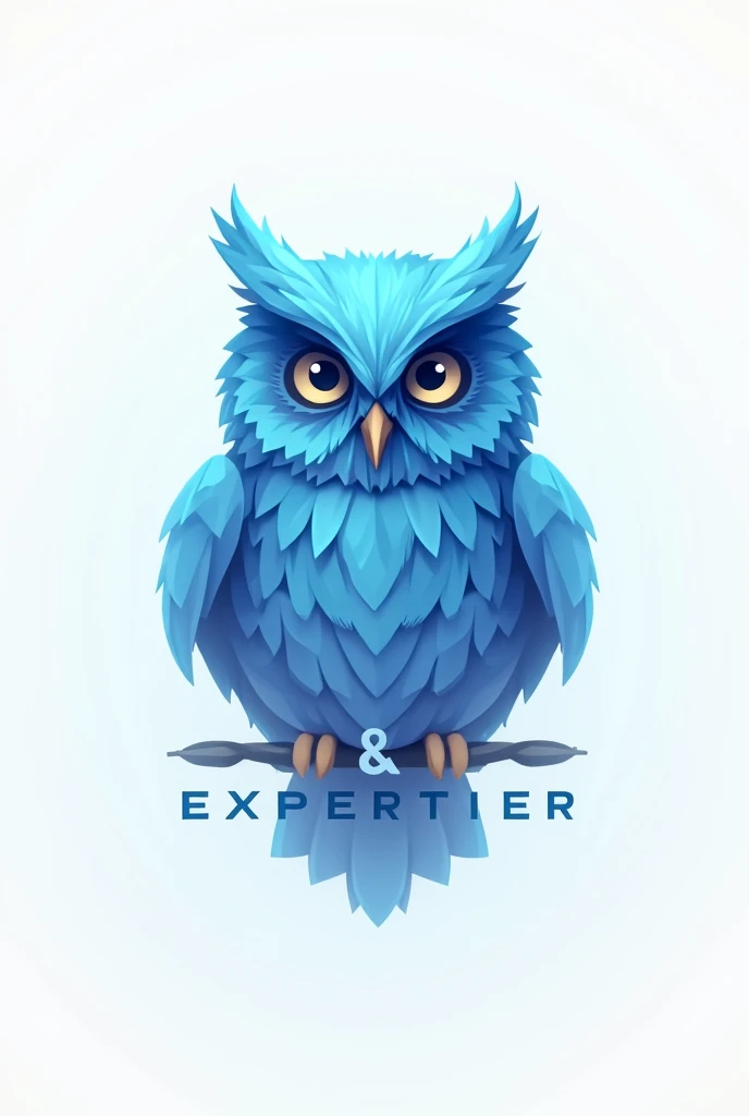 Make a logo with a blue owl, Written importer and exporter
