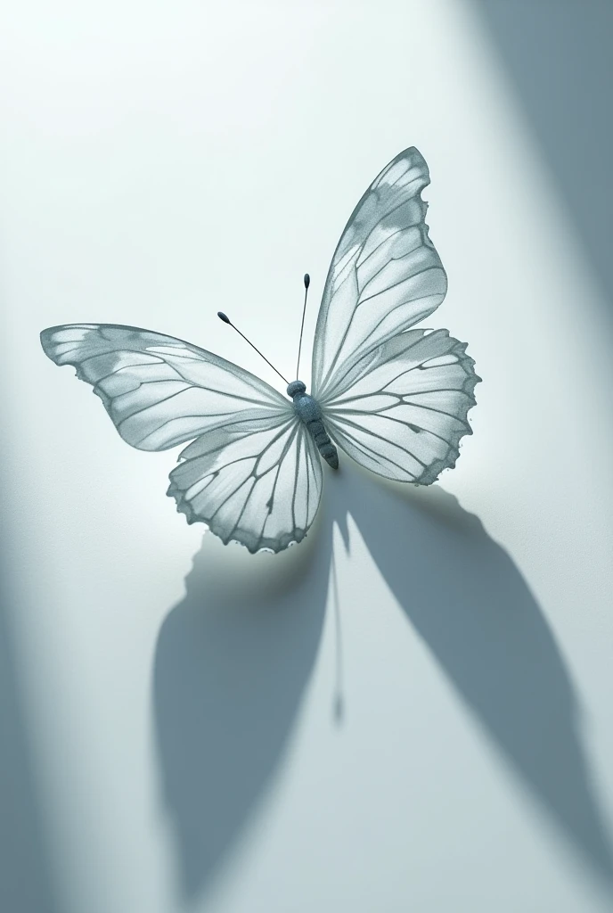 Create image with gray background and butterfly shadow 