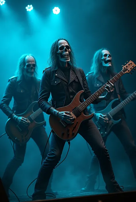 4 skeleton-shaped hard rock members 