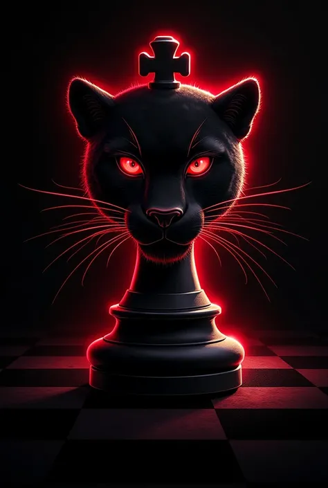 Chess logo for the competition ! something shocking.  I want it to be the king's play with the name Ramacciotti to be the main ,  colors black and red highlighted ,  I want a black panther as if it were coming out from behind the king's play as if it were ...