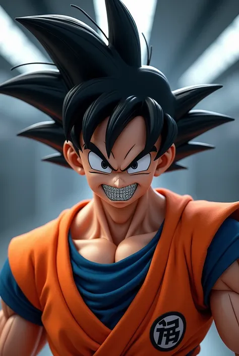 Goku 3D realistic with grillz, swag