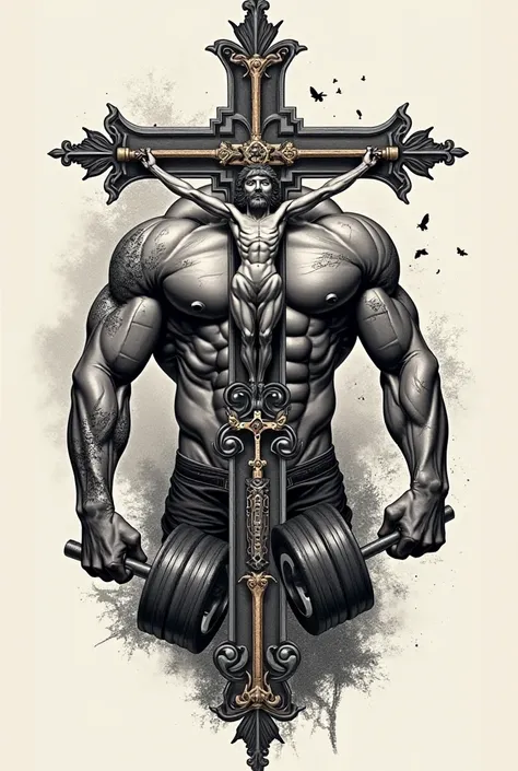 Give me ideas for Christian tattoos that show off a vibe together with the gym and that pass on respect