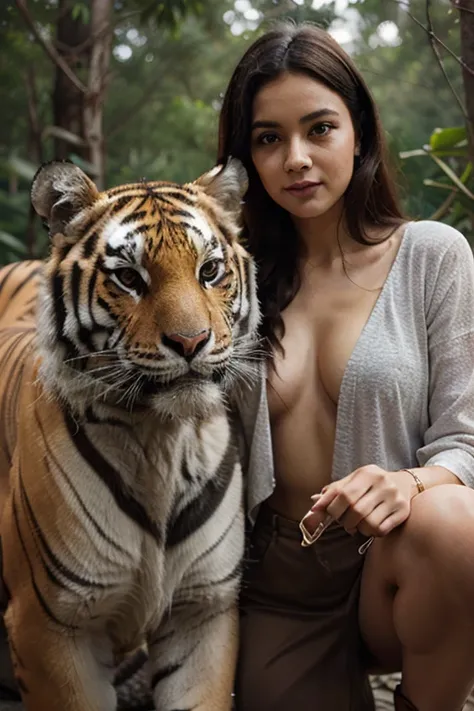 Poto two with a tiger 