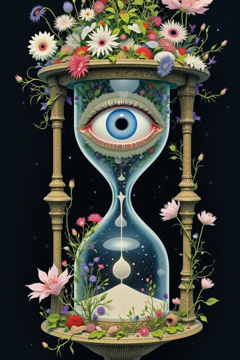  of an eye in an hourglass