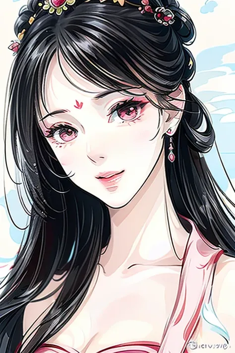 👧💋💋💖😊🌹   free drawing style full of peace and harmony 、Perfect face 、 smiles、 slit eyes、 perfect style 、 perfect art 、 high definition、