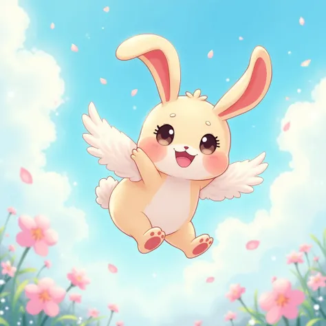 Bunny Anime, flying ,