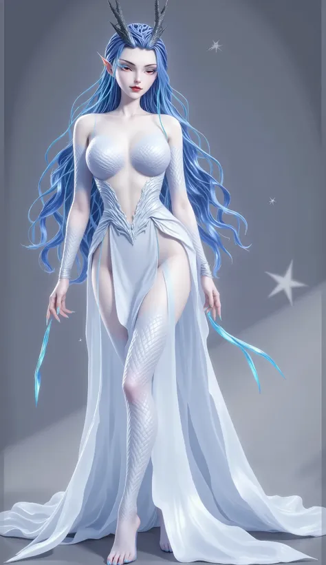 Dragon Girl, Unique , blue hair, Big breasts,big , reveals breasts, exposing chest, exposing chest, reveals breasts, reveals breasts