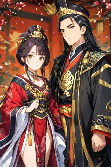 Oriental emperor and empress