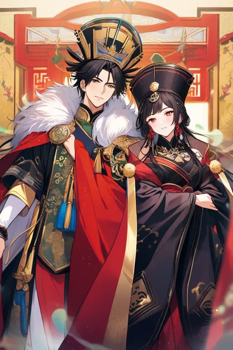 Oriental emperor and empress