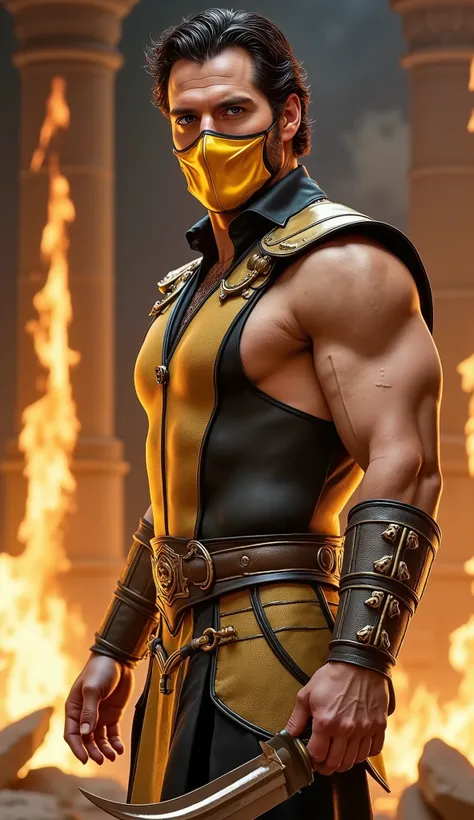 Henry Cavill como Scorpion seria uma visão absolutamente épica—uma fusão de brutalidade, honra e vingança implacável!
Imagine Henry Cavill vestindo a clássica armadura amarelo e dourada de Scorpion, com detalhes em couro e placas metálicas que refletem ...