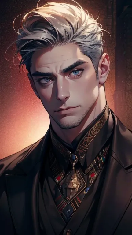 (       league player  ,4K,8k,      highres,      Masterpiece :1.2),      ultra-detailed    ,( realistic,photo realistic,photo- realistic:1.37),36-year-old man,10-day beard,Beautiful anime,Portraits,strong,Masculine,   with dark gray hair  ,sharp jaw,     ...