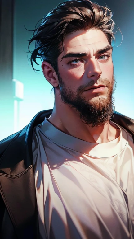 (              league player      ,4K,8k,         highres,         Masterpiece :1.2),         ultra-detailed   ,( realistic,photo realistic,photo- realistic:1.37),36-year-old man,3 day beard,Beautiful anime,Portraits,strong,Masculine,          with black h...