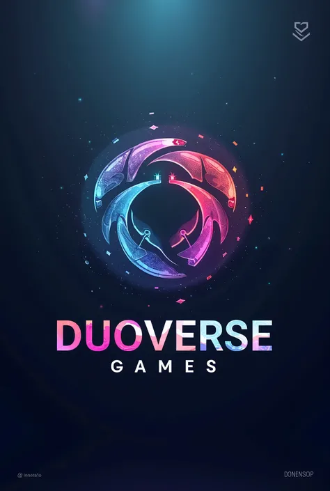 Make me a logo for a video game development company called DuoVerse Games