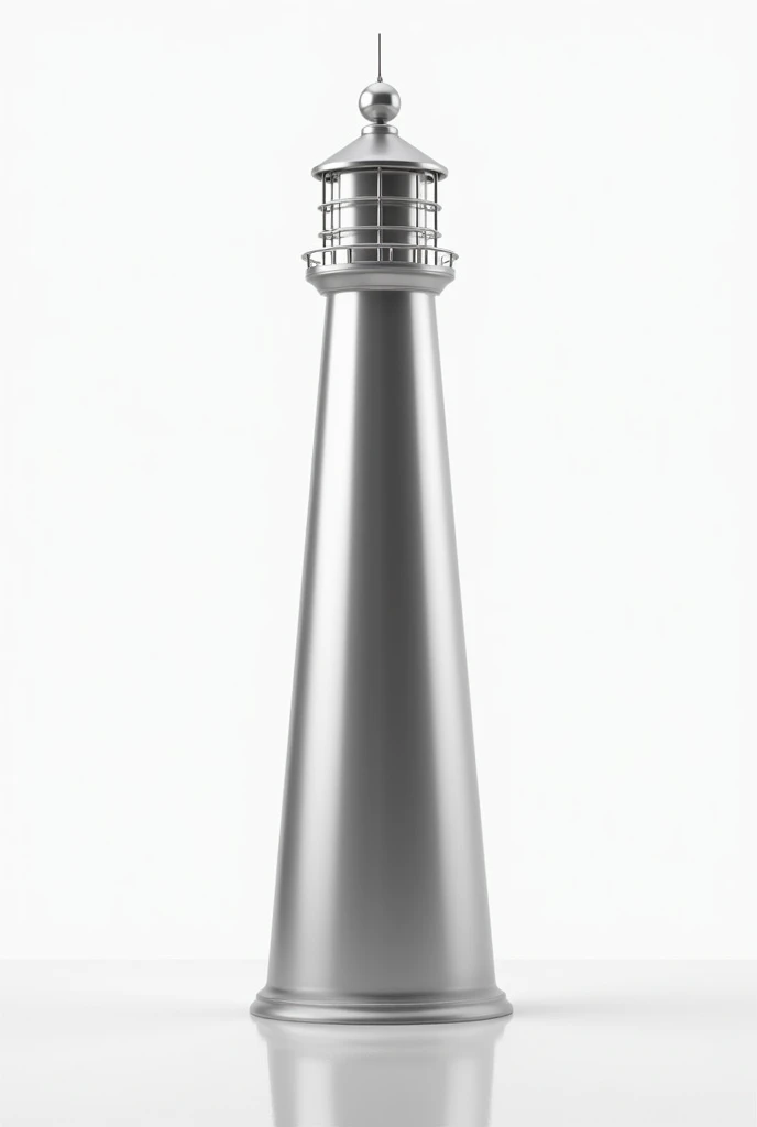 Lighthouse in silver form in white background