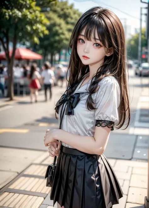  masterpiece,  1 beautiful girl ,  delicate eyes ,  Uniform eye size, Purebred face_v1,  top quality in school, Ultra  High Resolution, (Reality: 1.4),  Japanese, Korean, very beautiful, Beautiful skin, slim， is very sexy, (超Reality), ( High Resolution), (...