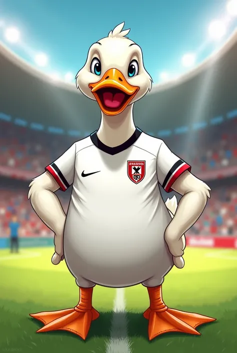 Zamalek football team white shirt on a duck 