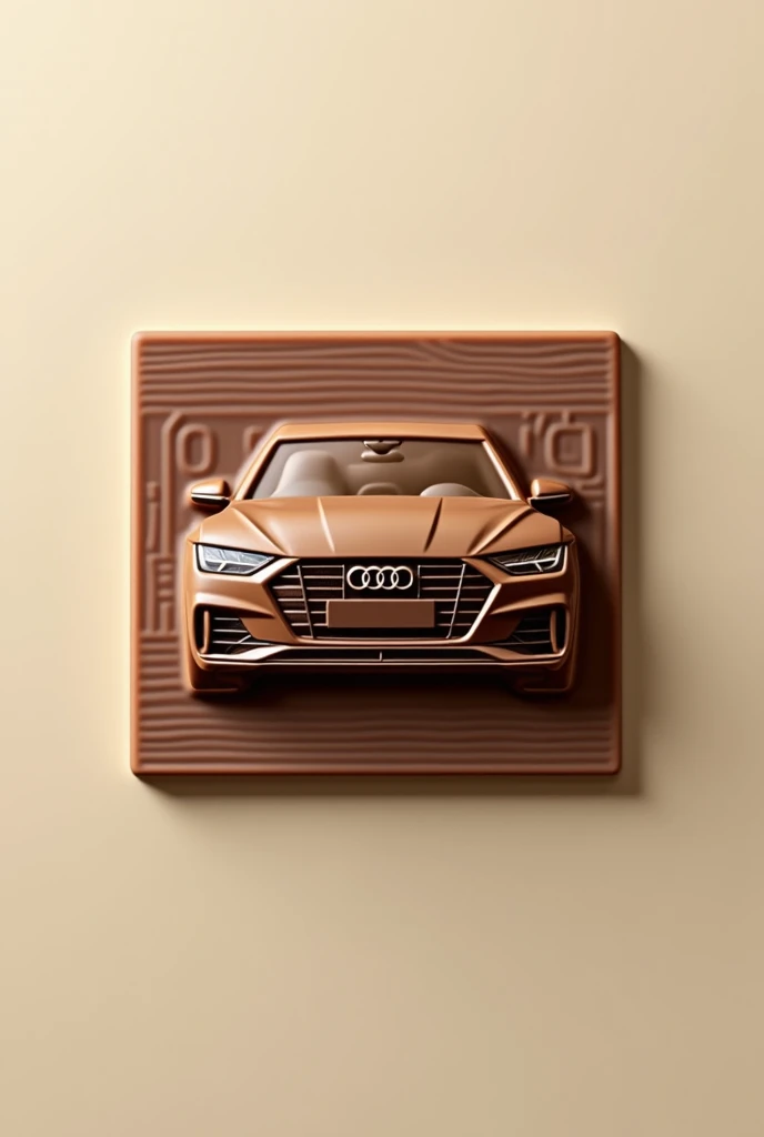 Cémoi Quadro square wafer in the shape of an Audi Quattro car