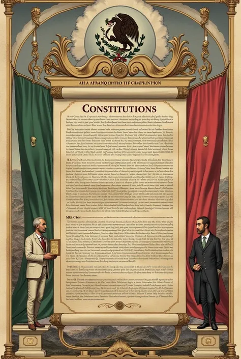  Illustration of the Constitution of Apatzingán of 1814 and the Constitution of 1857 