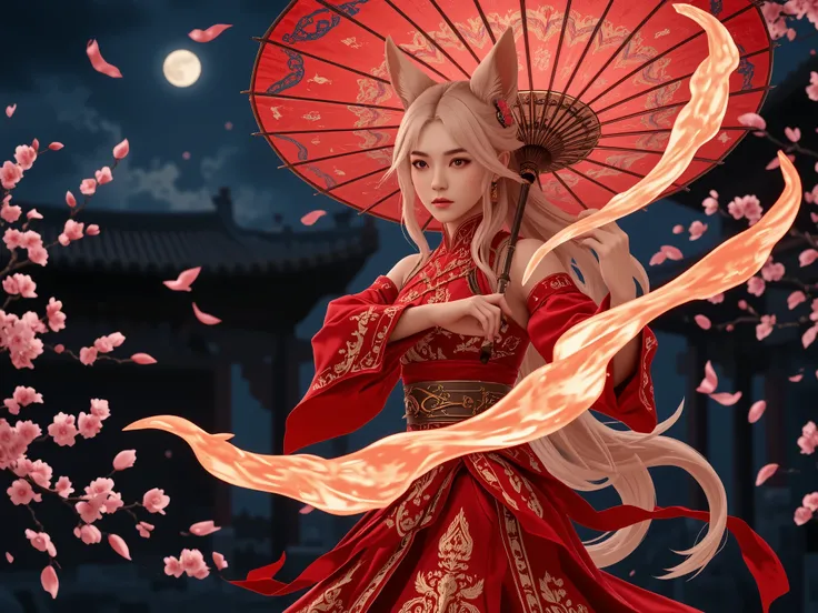 her fox-like ears twitching at the hushed conversations of corrupt officials,In a secluded training ground outside Chang’an, under a moonlit sky, Arli hones her skills as a warrior of the Yaotian Society. Her outfit is now adapted for agility—still red and...