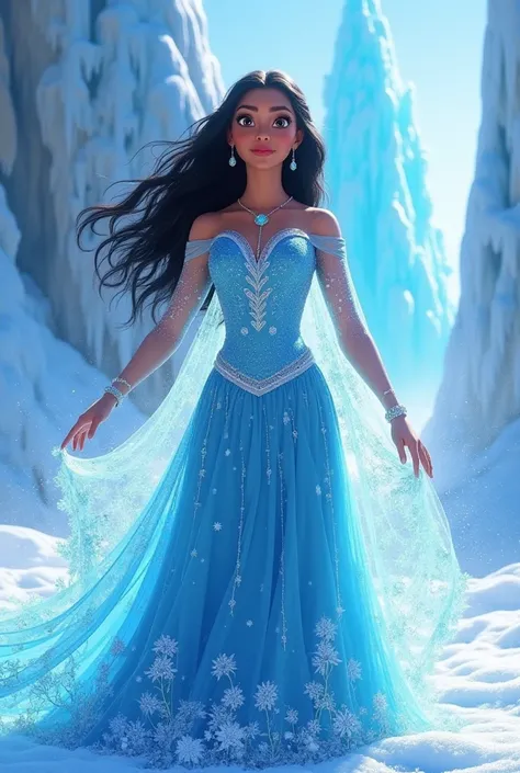 moana as elsa in frozen