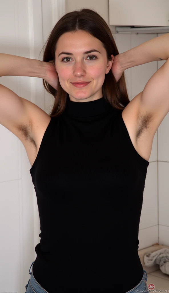 ( masterpiece:1.2,     top quality  ), (    realistic, photo    realistic:1.4), (  very thin :1.5), ( Shows armpit hair :1.7,    show me your armpits :1.5,    raise both arms :1.5),   beautiful woman, 30 years old,  depth of the written border    ,  stare ...