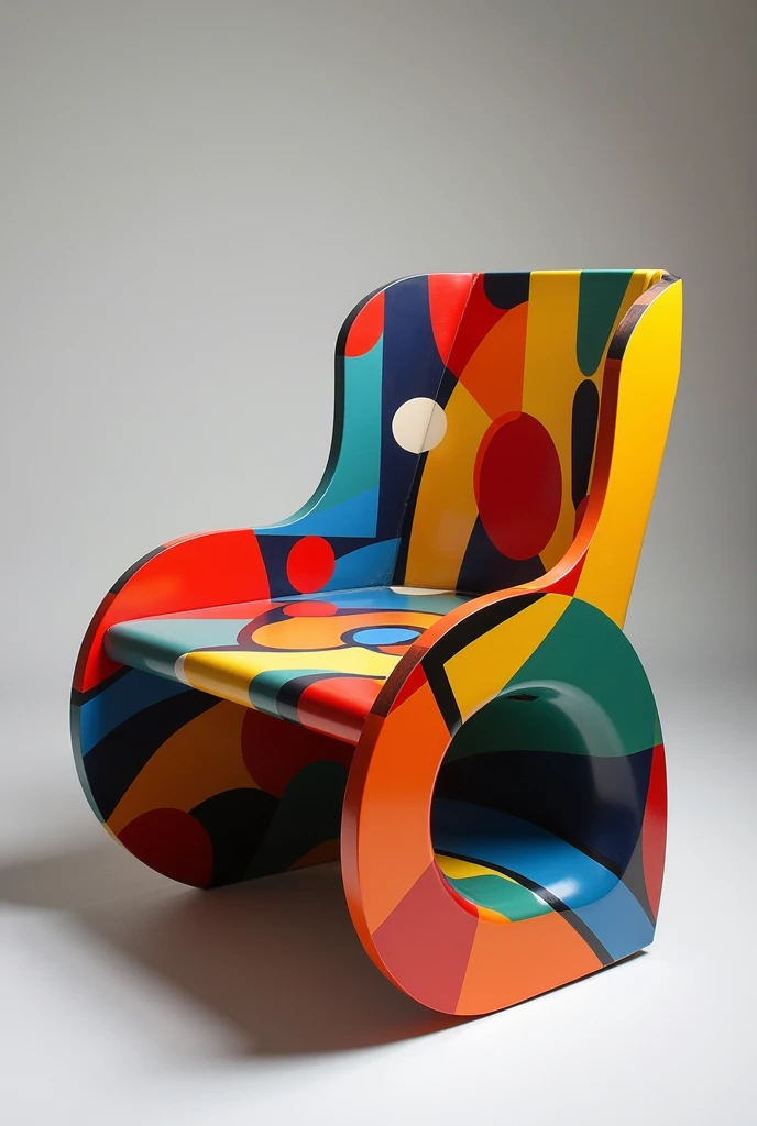 A seat inspired by Robert Delaunay's paintings
