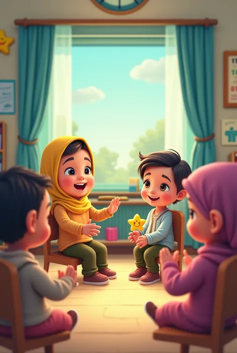 Here’s a full prompt for your video idea:

Title: Baby Students Learn Surah Al-Kawthar

Scene Description:
A group of adorable baby students, dressed in cute Islamic school uniforms, sit in a colorful classroom with books, posters of Arabic letters, and a ...