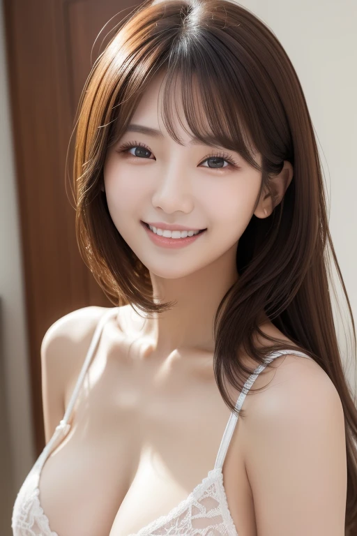 ,(( top quality)),((smile)), by Nomi, 非常に Detailsな,  Details, (( high res)), 8k, beautiful, Well-formed eyes,( Korean women),(( sexy)), beautiful Skin, Detailsな顔,( attractive), Hair, 20th generation, bust size 60cm :  upper body，Nipples，