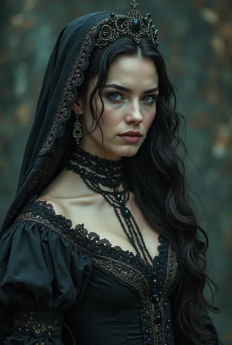 Janet Montgomery cosplaying as Mary Sibley from Salem 