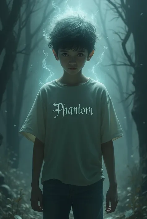 Creat a boy which where the tirshet written phantom 