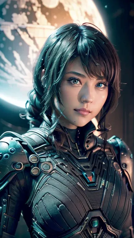 (( top quality)), (( masterpiece)), (  Details:1.4), 3d,  An image of a beautiful cyberpunk woman in all-black armor, high res (  High Dynamic Range ), ray tracing,NVIDIA, super resolution,Unreal 5, subsurface scattering, PBR Texturing , post-processing, a...