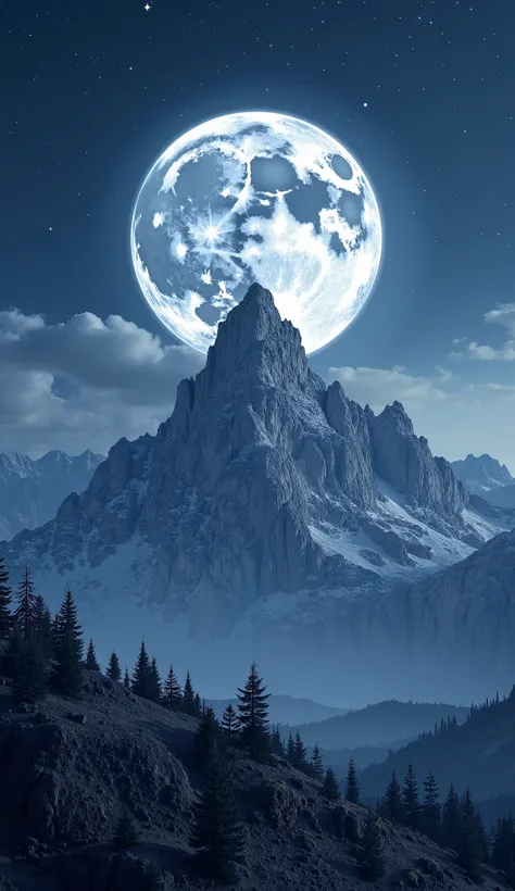 Mountain surreal moon UHD200K