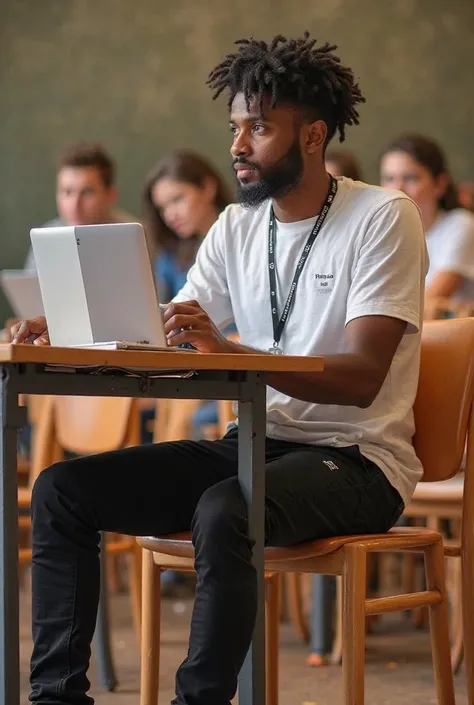 Bonjour je me nomme Derrick je suis un étudiant  licence 1 en tronc commun technologie. Mon objectif aujourd'hui est de pouvoir observer la capacité des IA  génératrices d'images ainsi que les détails. J'ai un teint noir , une coupe de cheveux bien basse ,...