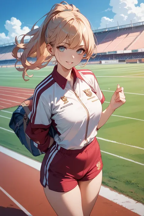 A girl in a track and field uniform