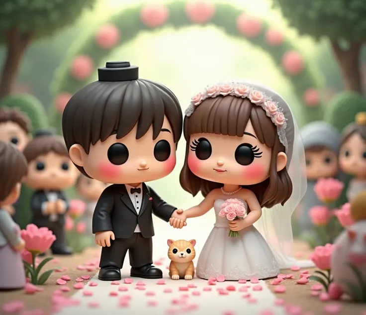 Make the funko pop characters to the chibi style wedding