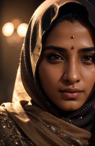 a muslim pakistani hijabi girl, detailed face, beautiful eyes, high quality, photorealistic, ultra detailed, intricate details, cinematic lighting, dramatic lighting, warm color tones, soft focus, portrait