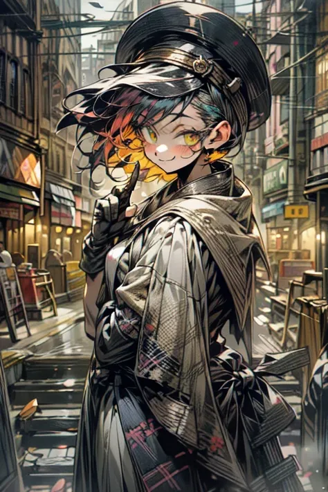 anime-style,detailed,masterpiece,highres,
professional lighting,the city that never sleeps
,cyber big commercial facility,narrow sidewalk,stores,tout,people,full of life,two point perspective,intersection,woman(masterpiece,best-quality,highres,perfect face...