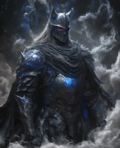  SHOWING ANCIENT WOLF ARMOR, ITS COLOR IS DARK LIKE A DENSE NIGHT,  HELMET IS SHAPED LIKE A METALLIC WOLF , YOUR EYES GLOW IN NEON ,  ONE EYE IS BLUE AND THE OTHER RED ,  EXTREMELY LARGE AND STRONG ARMOR ,  Intimidating Aura ,  YOUR COLOR IS EXTREMELY BLAC...