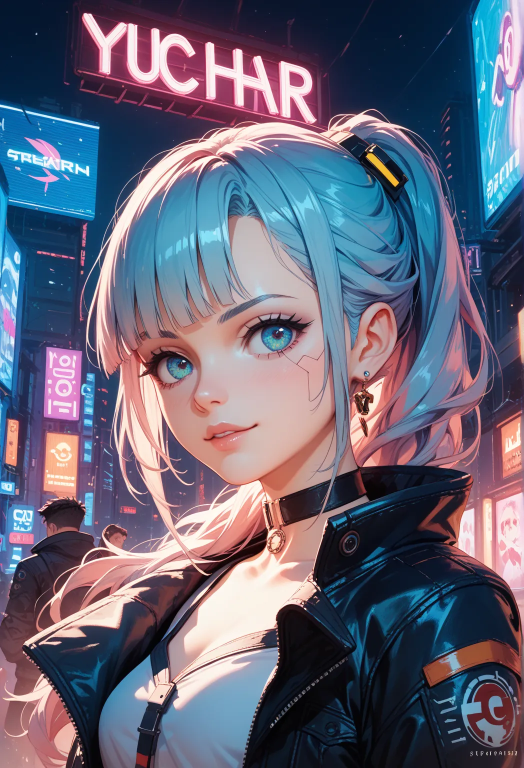 " immersive cyberpunk inspired , Neon Light World , You'll be fascinated by the surreal sight of the planets ruling the sky, Packed with captivating digital art .