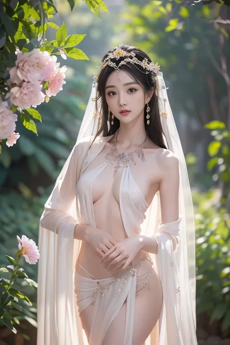 (((  Female Priest , goddess, Erotic,  nude, slender, ,  little teen , thin, girl,  nudeกาย, Sexy Breasts,))), , ((Ullzang,  youthful face ,  perfect eyes )), ((Transparent veil ,  jeweled shawl ,  jeweled panties, Shawl,  Diamond Necklace,  Jewelry, body ...