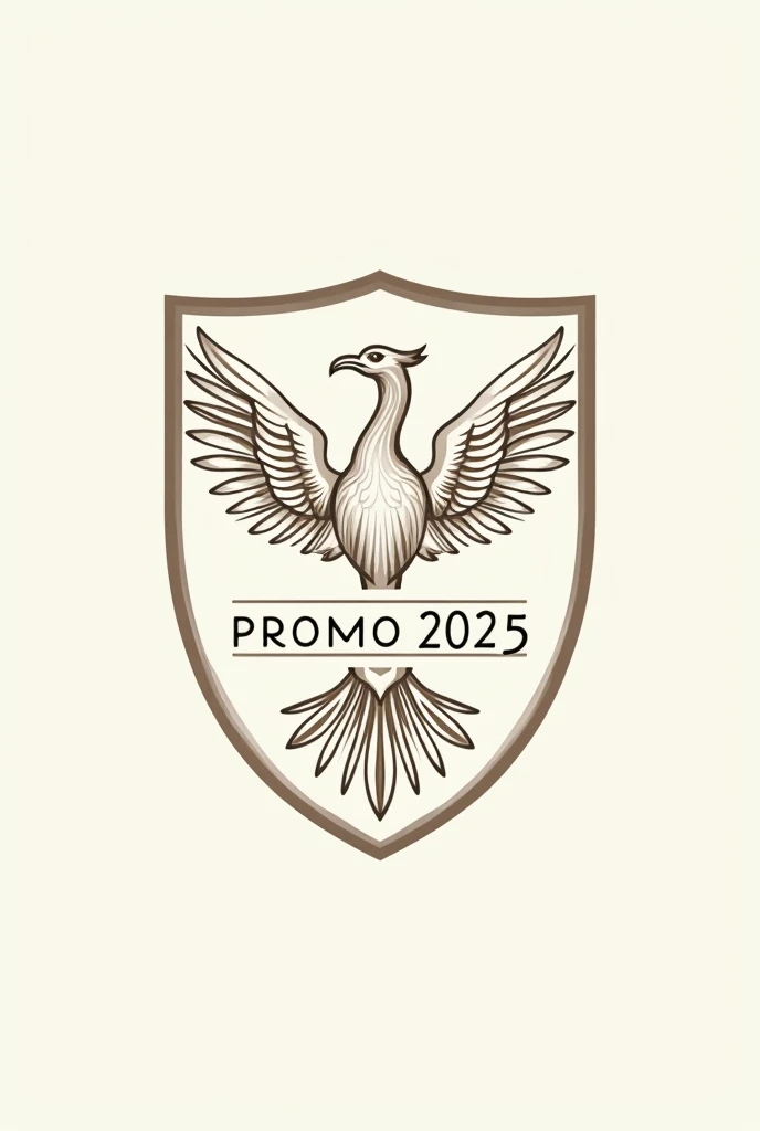 a logo , What does a simple Phoenix have inside but that the shield has detail and inside what does it say "promo 2025"