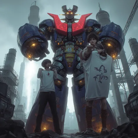   remodeled Mazinger Z  ,   is 100 meters tall .    is built with modern materials such as steel  ,    Carbon Fiber   ,    Other industrial elements are also visible   ,  Just like the real thing   ,    High voltage electric current flows 、 The top of a hi...