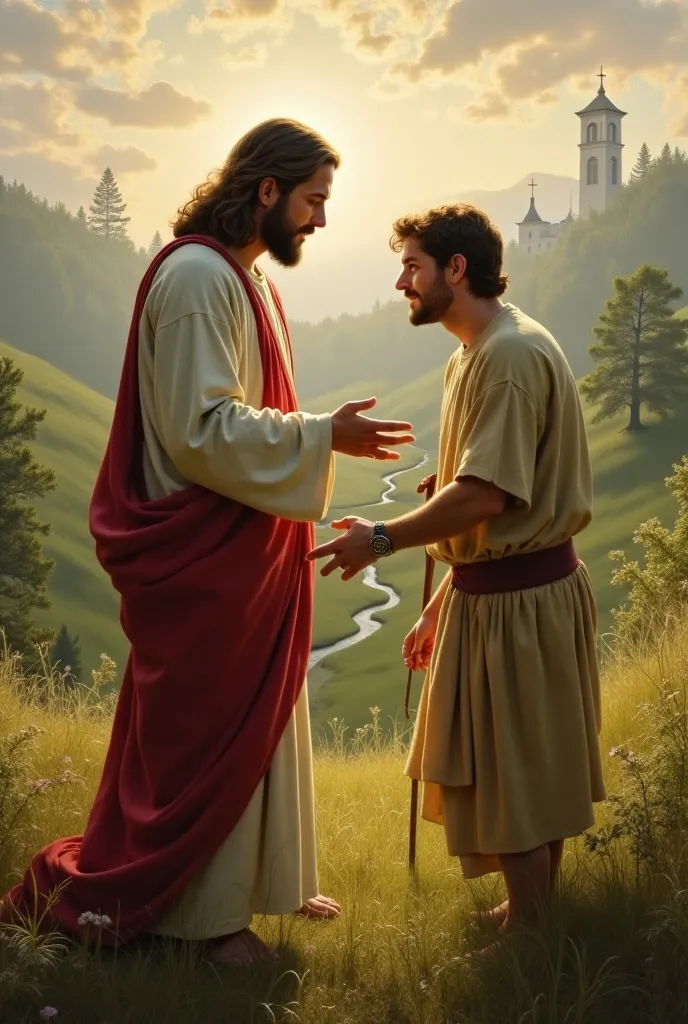 Jesus Guiding a Person 