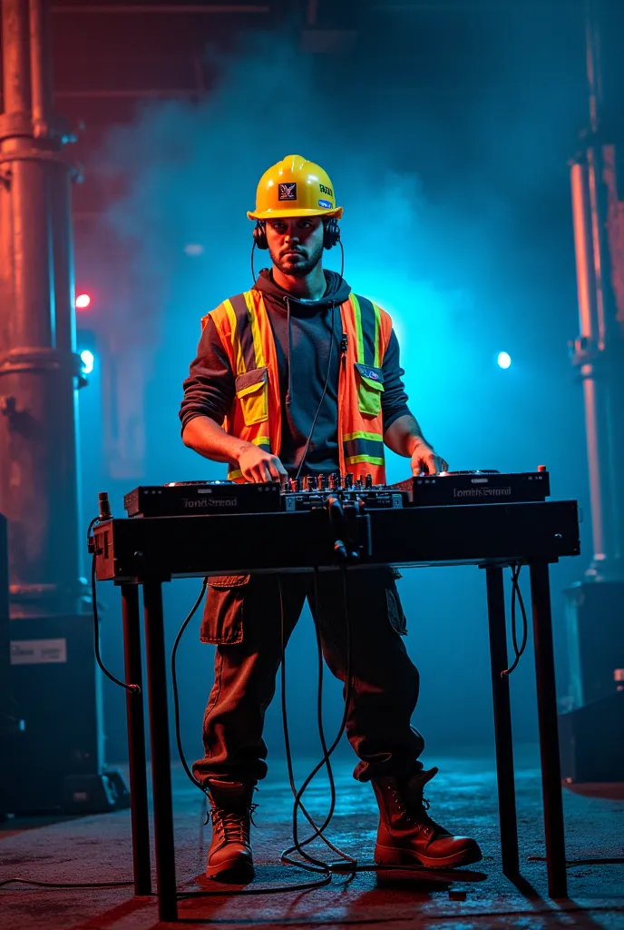 Male DJ wear Construction Costume 