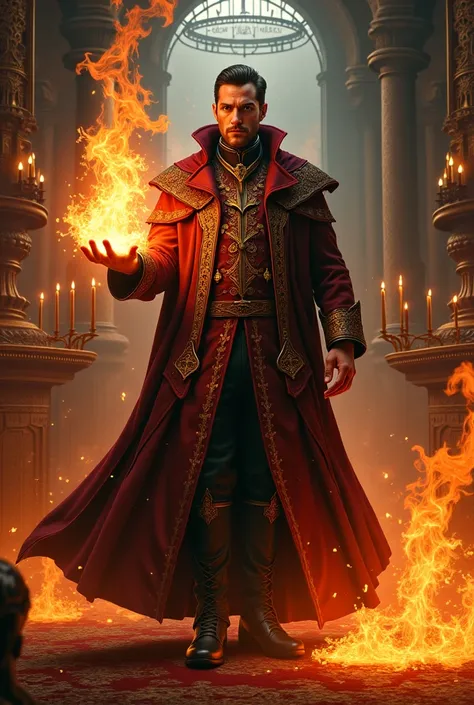 Handsome Victorian wizard who uses fire magic