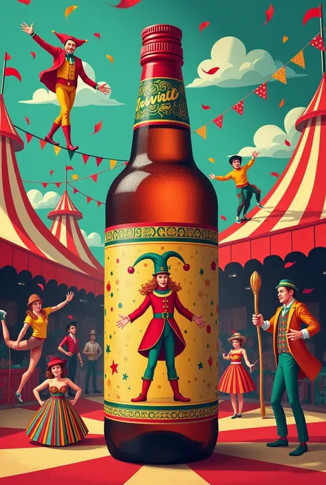 A carnival label for a bottle 