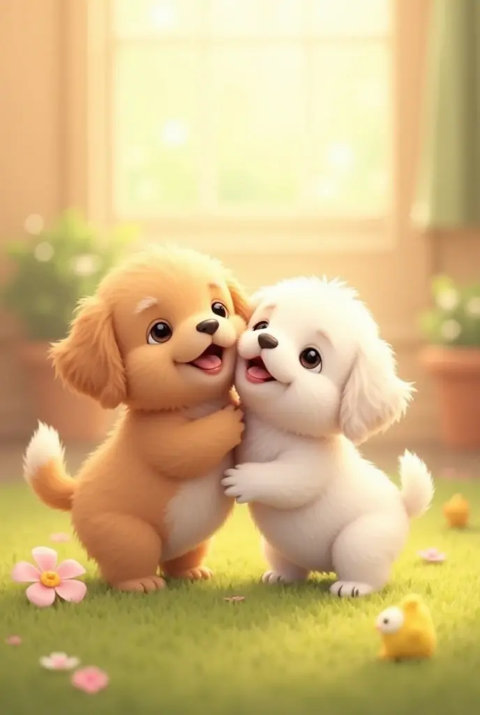 Cute baby one dog 