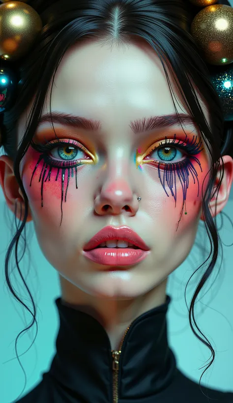  beautiful eyes , beautiful and unusual makeup,  Masterpiece  